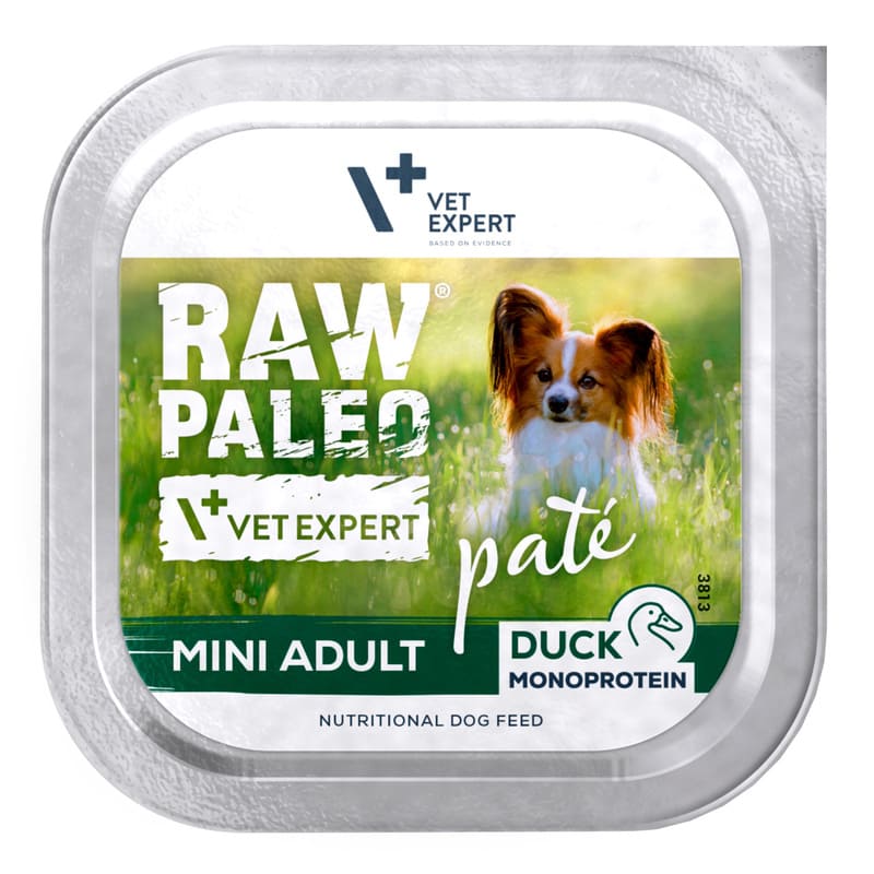 RAW PALEO DOG MINI DUCK pastēte suņiem Pīle 150g